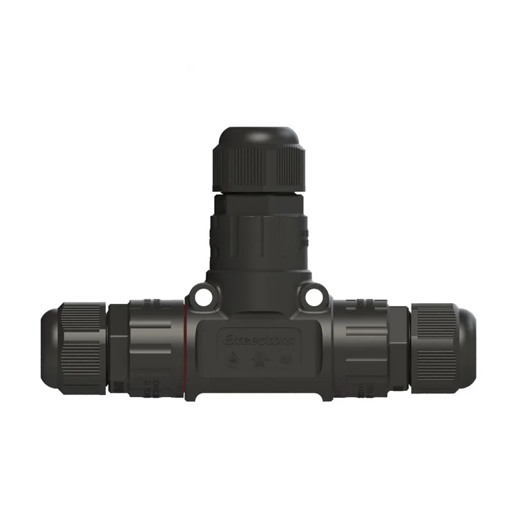 3 Pin 450V Outside Lighting Waterproof Screw T Connector
