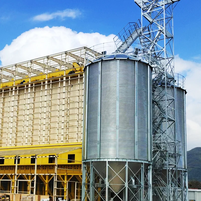 hopper bottom silo made by Fumtun for wheat storage