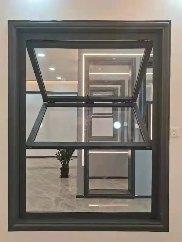 Customized Order Fold Windows And Down Hardware Aluminium Vertical Folding Window Push Up