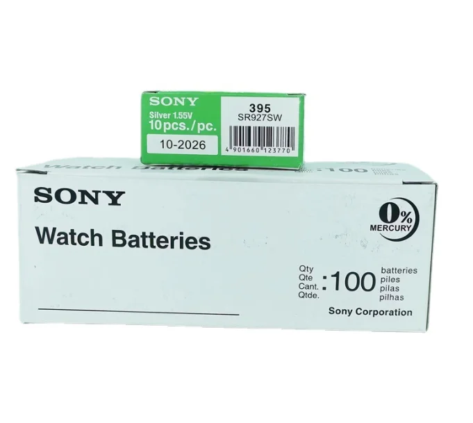 real factory price single pack for Sony SR626SW SR521SW SR621SW SR927SW SR416SW 1.55V Watch Battery 395 364 377 371