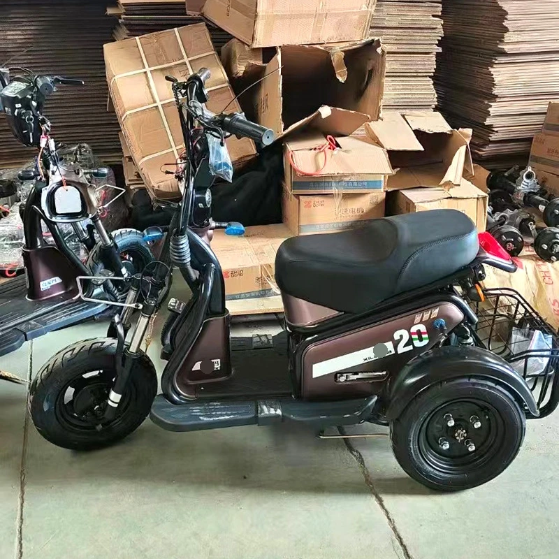 Three-Wheel Electric Passenger Trike for Adults 48V Solar Motorcycle Fat Tire Open Body Cargo Use 3-Wheel Electric Motorcycle