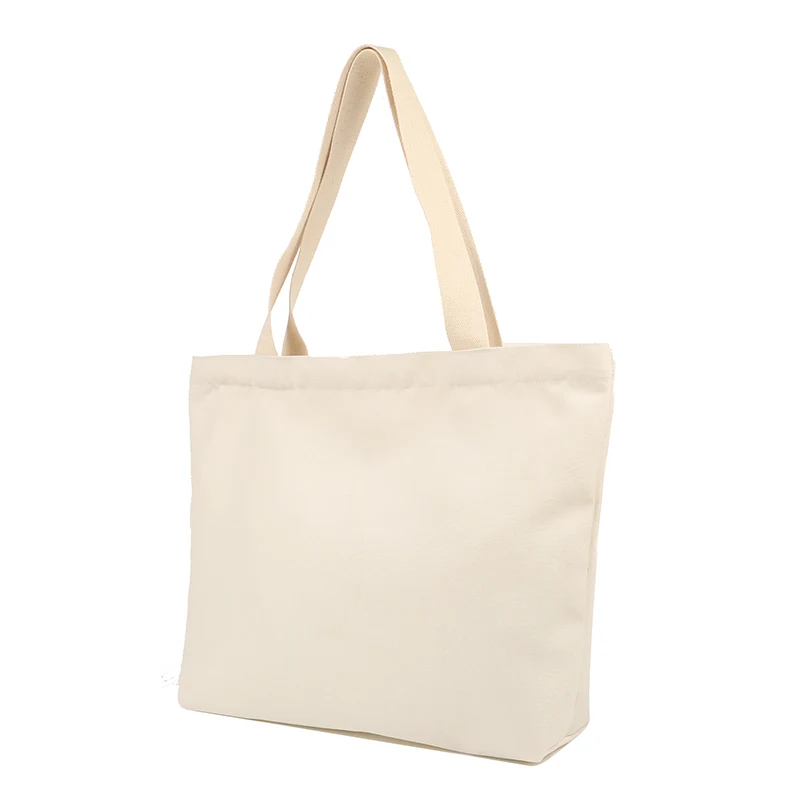 OLEI boutique cotton beach canvas shopping bag canvas bag custom logo