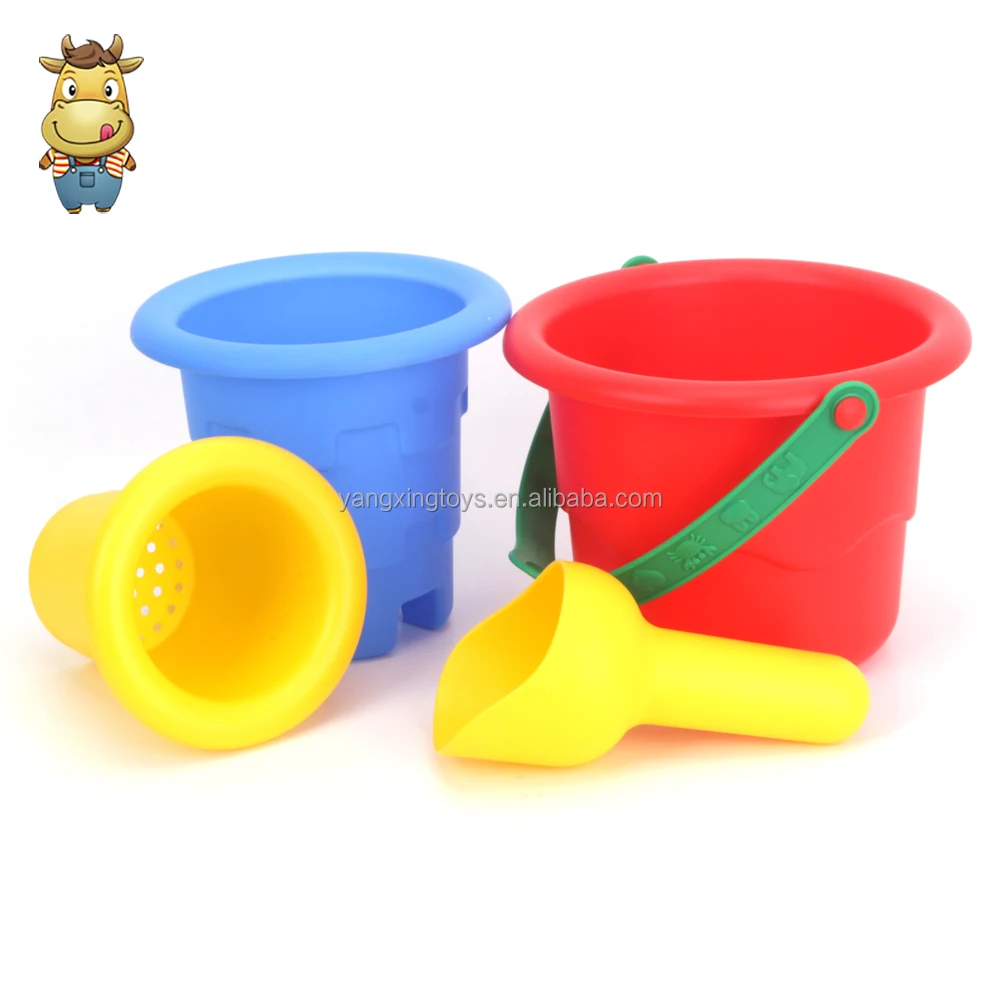 2024 New  Beach Sand Water Snow Toy Kids Outdoor Customize Bucket Shovel Sand Mold Summer Winter plastic
