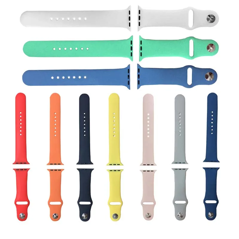 
high quality custom hot selling rubber straps silicone smart watches strap for Apple watch band 