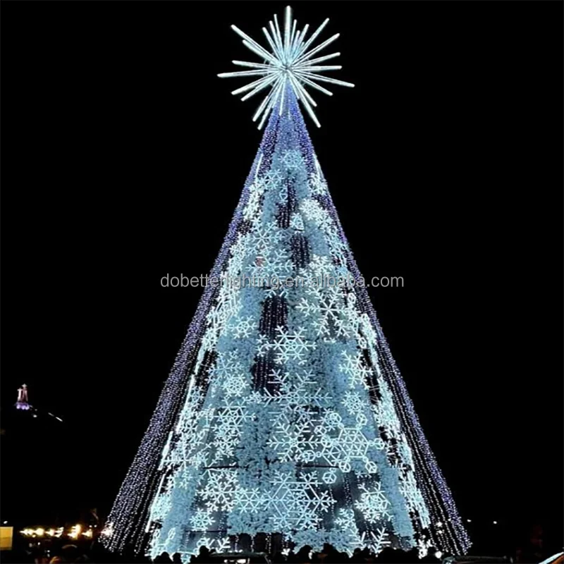 Traditional Christmas Day LED Tree outdoor Waterproof Atmosphere for shopping mall /park/party
