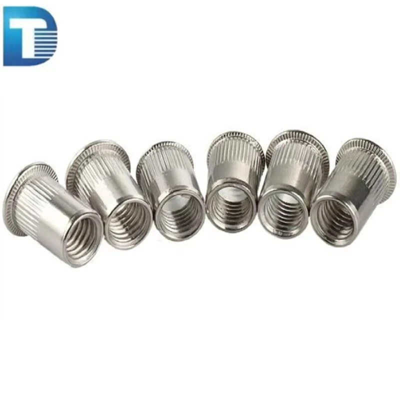 M3 M4 M5 Polished Stainless Steel Brass Hex Nuts Made 304 316 316L 70 80 AISI Small Flat Head Serrated Rivet Nuts Metric