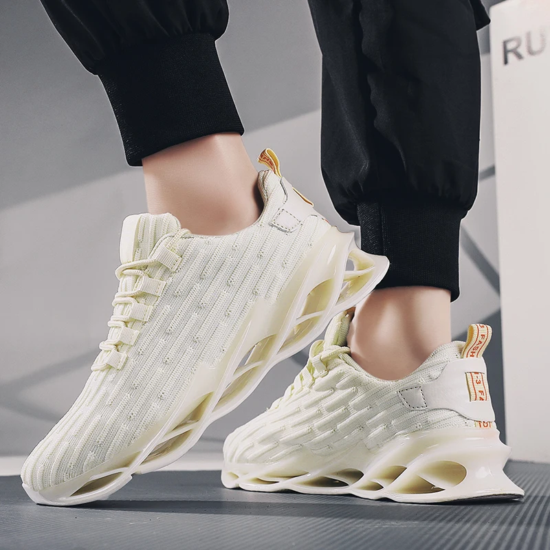 
HN6138 Light Weight Breathable Knit Mesh TPU Custom Training Mens Trainers Shoes Men Sneakers Casual shoes 