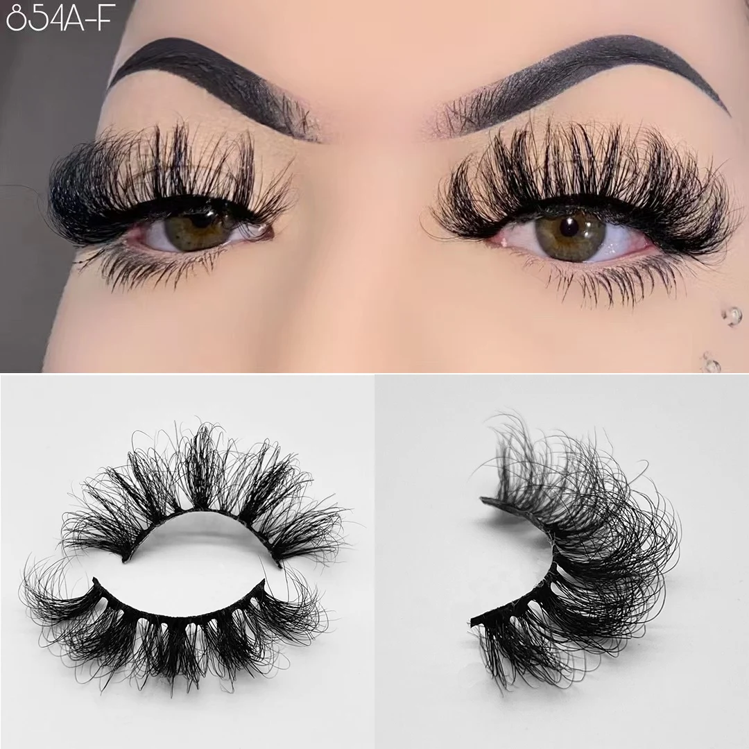 Russian volume mink strip lashes Factory wholesale d curl strip eyelashes  natural false 18mm 15mm eyelash vendor