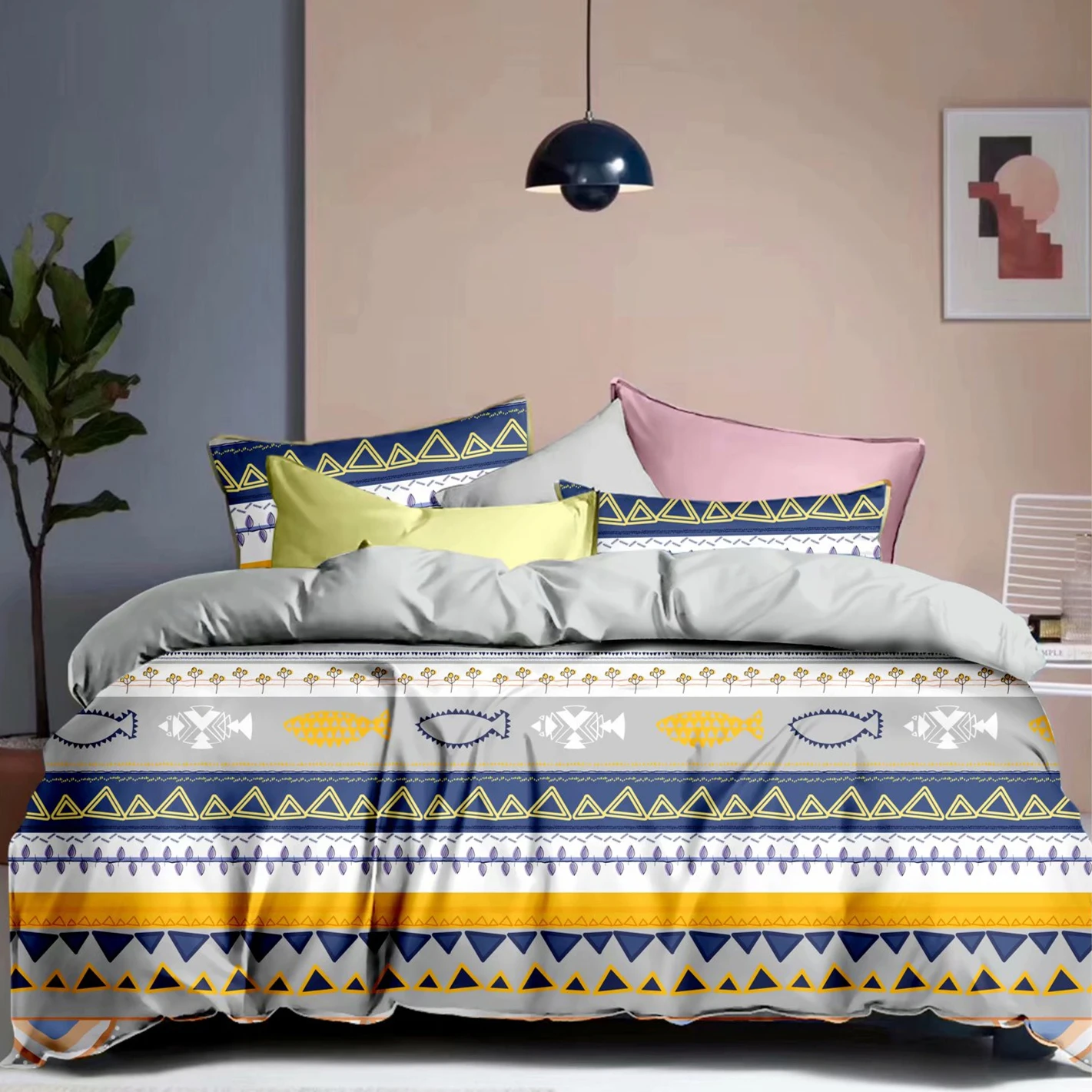 Manufactory Printed Bedding Sets Luxury Bed Sheet Sets Modal Comforter Set