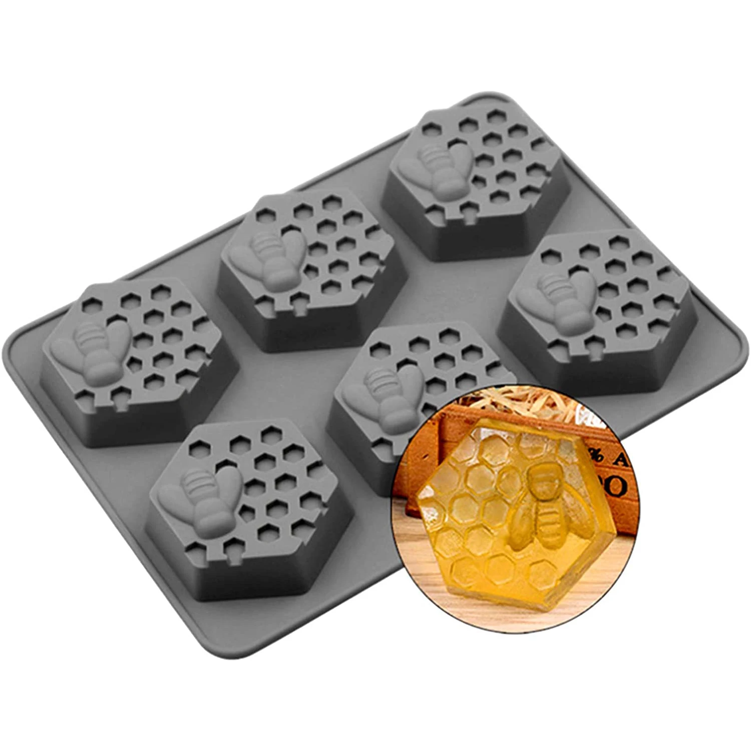 3D силиконовые формы для мыла шестигранные с Сотами приготовления домашнего шоколада желе торта
