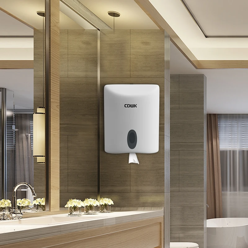 Chuangdian cylindrical large toilet paper holder with lock big jumbo roll paper towel dispenser bathroom restroom CD-8080