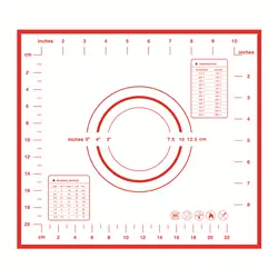 Measurement Baking Mat Sheet Thick Baking Mat High Temperature Resistant Silicone Mat For Dough And Rolling Pin Set