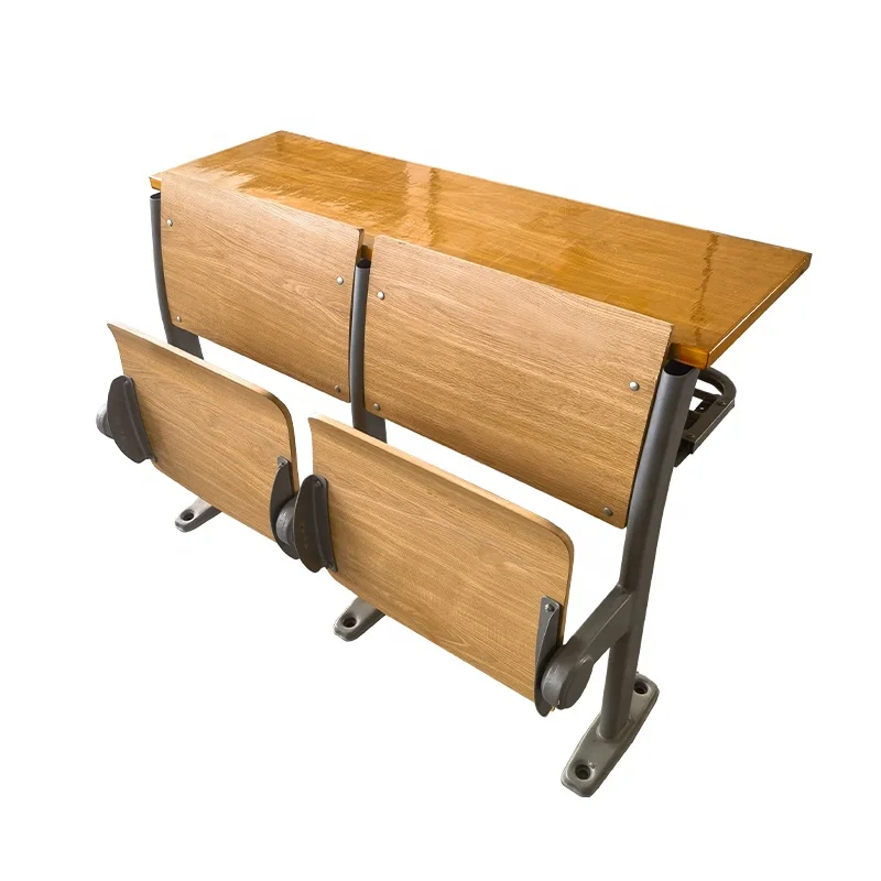 School Furniture Wooden Auditorium Lecture Hall Chair With Writing Table Audience Auditorium Chair With Back