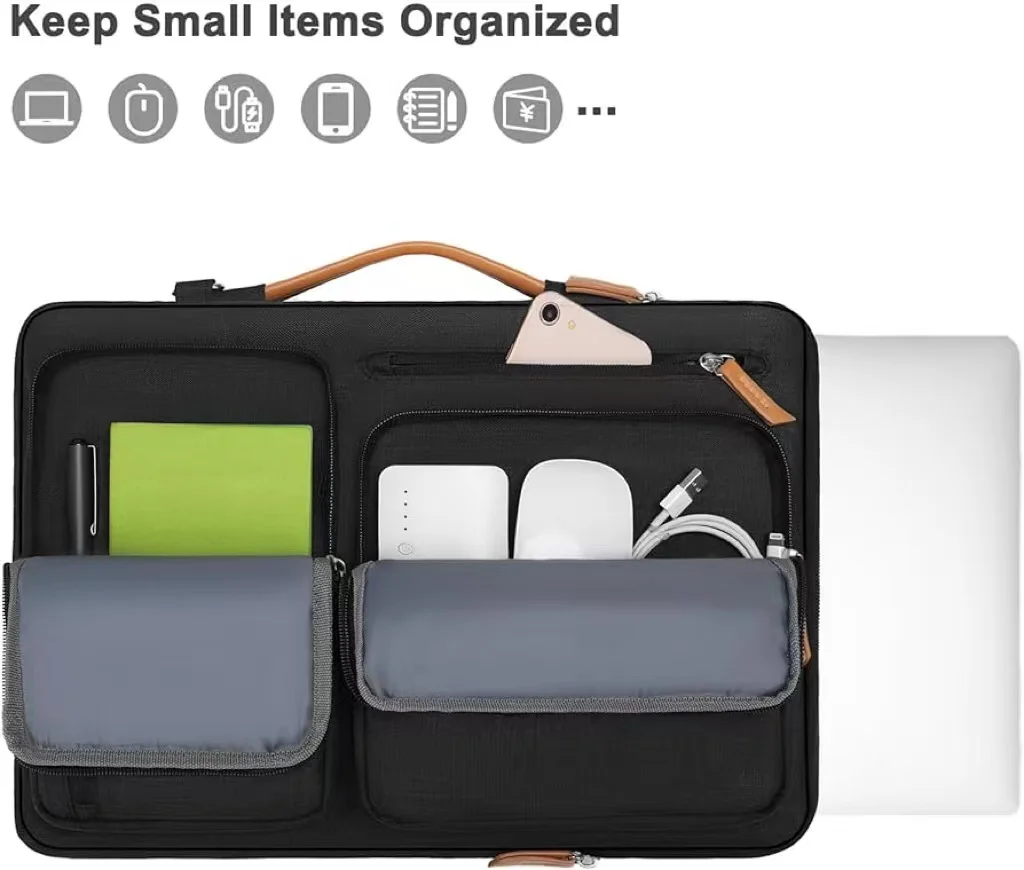 Large Capacity Waterproof Shock polyester Travel Computer Sleeve Business OEM unisex Laptop Sleeve Bag from Manufacturer