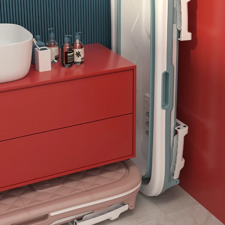 Hot Selling Home Care Portable Plastic Bathtub Type Tubs 1m 52 Long Folding Bathtub With Cover Thermometer