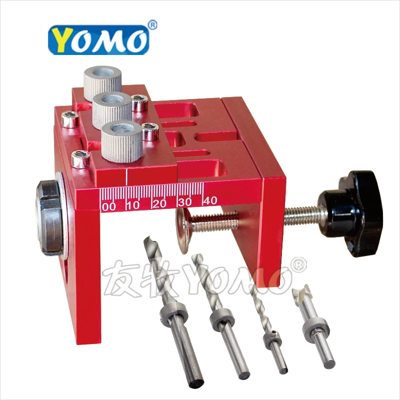 YOMO 2020 mini hand kit tool set wood dowel jig metal drill kit woodworking tools three hole jig and kit