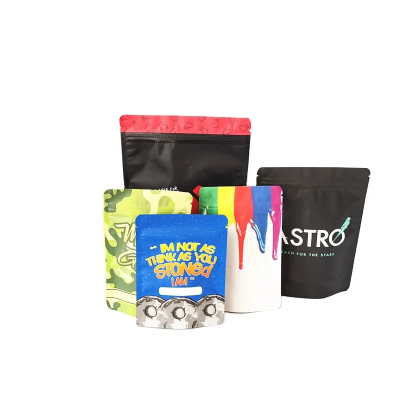 8/1 oz  Lamination Promotion Stand Up Packaging Mylar bags Frosted Small Logo 10*15 Cm  Ziplock Bag