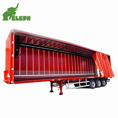 2023 New China Brand Side Pull Curtain Cargo Box 20/40 Ft Curtain Transport Cargo Semi-Trailer