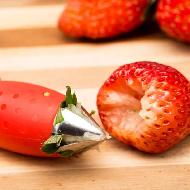 Qimeng Amazons Best Selling Products Fruit Vegetable Tools Strawberry Huller Tomato Stalks Knife Corers Remover Clip Portable