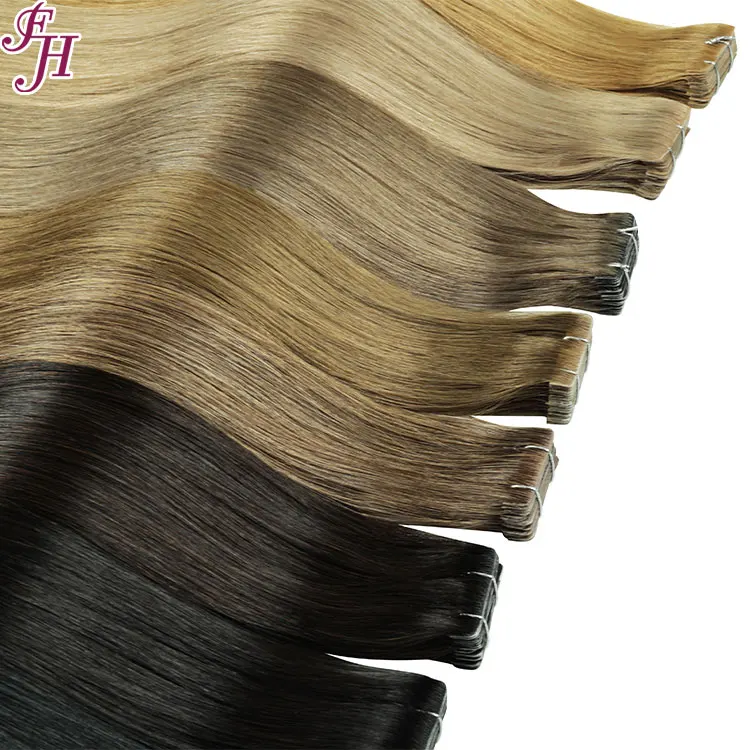 FH Straight Injected Tape in Tape Hair Extension 100g Skin Weft Invisible Tape in Human Hair Extensions
