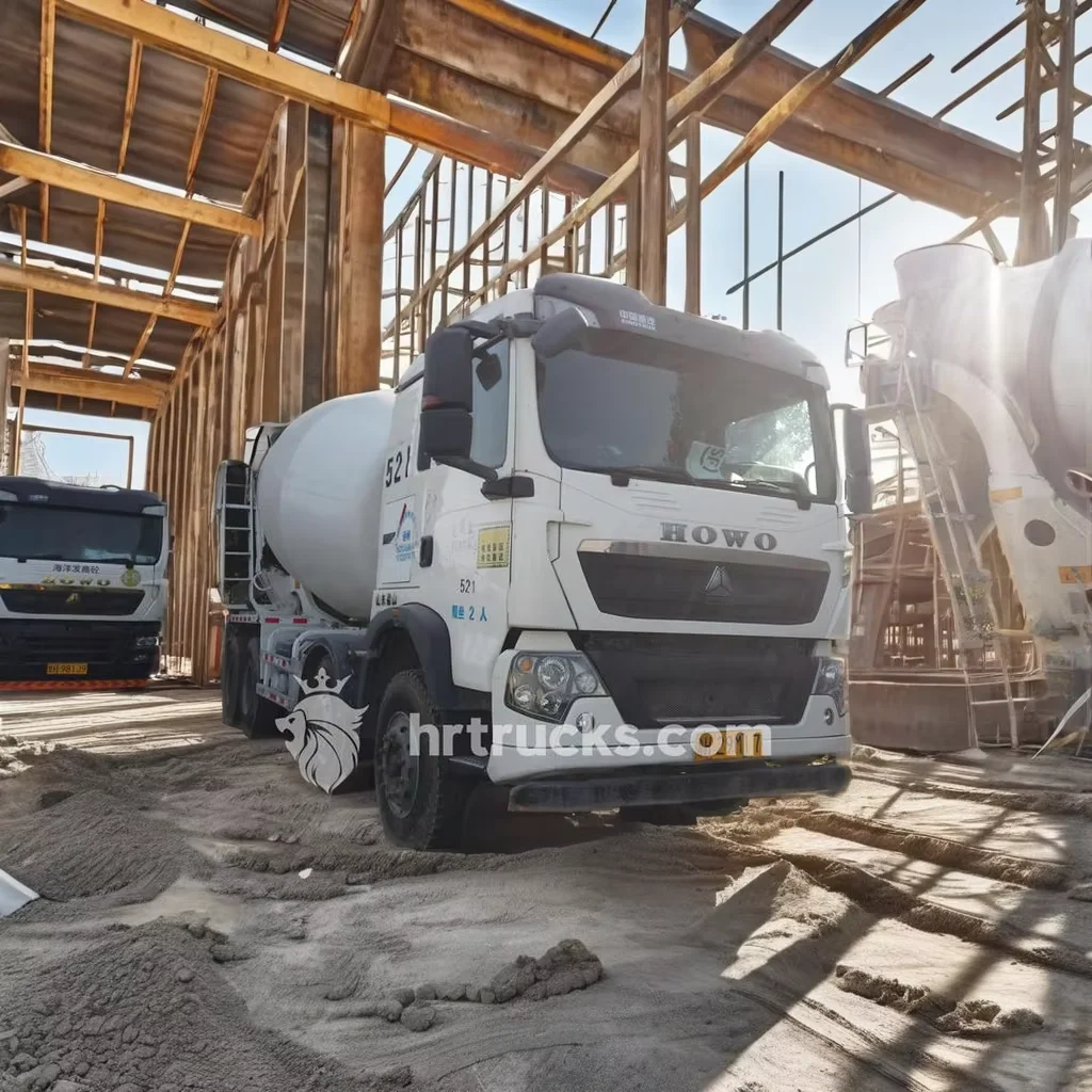 Hot Sale Sinotruck Howo 8x4 336/371/375/420/460hp Concrete Mixer Truck for Construction 12m3 Mixing Capacity