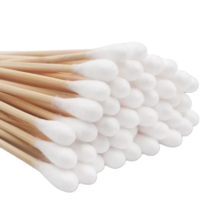 Экологически чистые стерильные ватные палочки Qtips с одной головкой и двойной головкой, 10 см