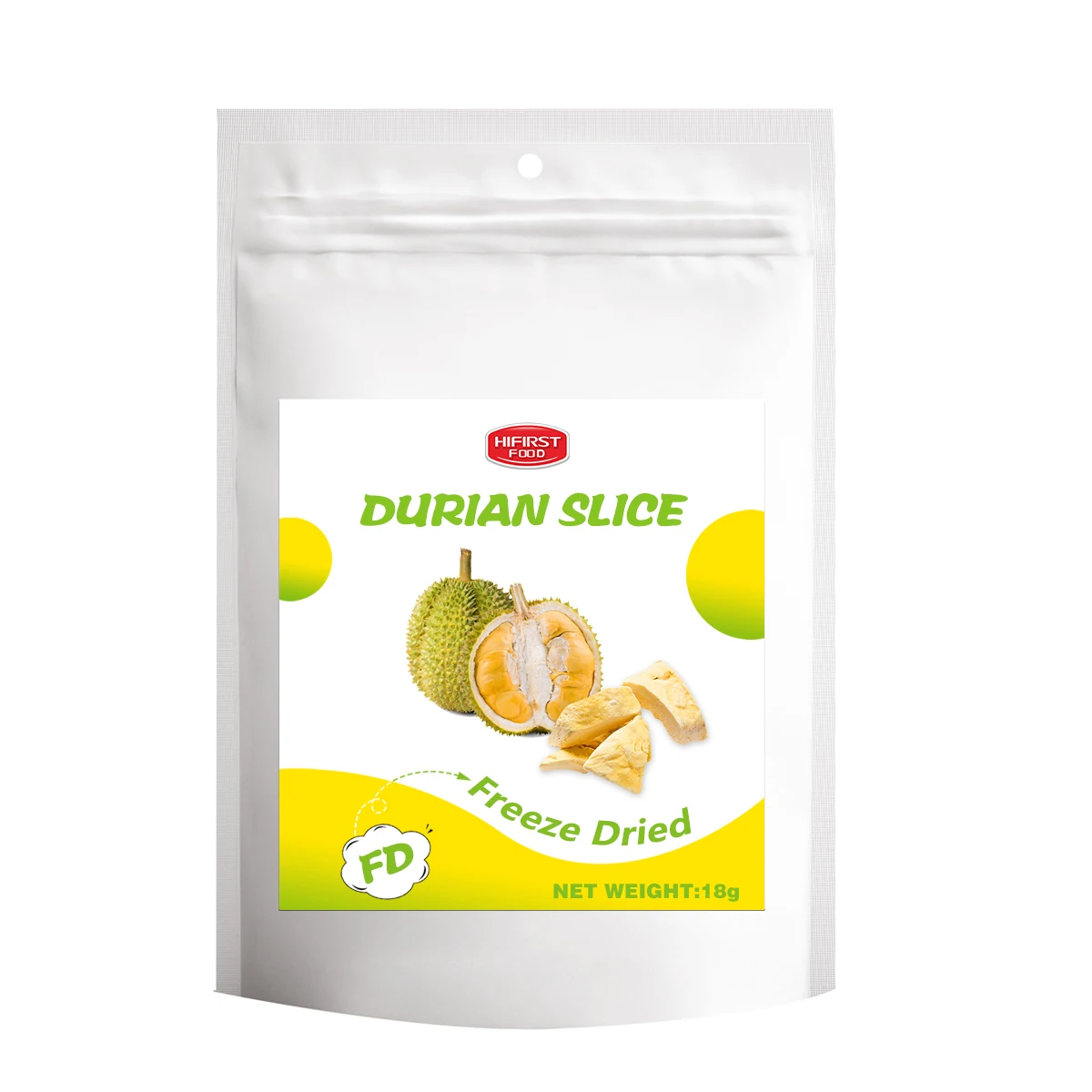High quality durian freeze dried popular durian chips durian frozen OEM fruit FD dried fruit snack