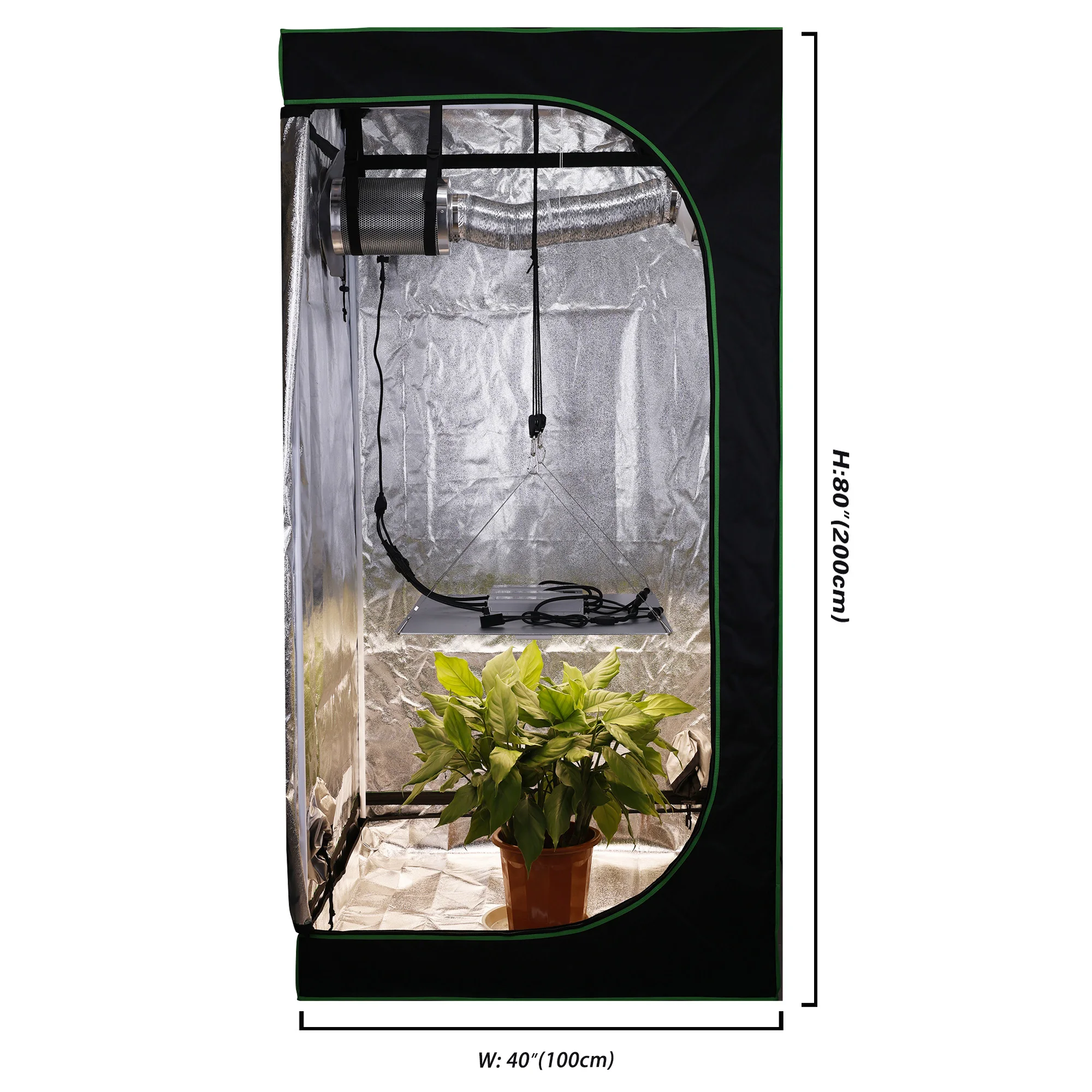 2022 Hot Sale Grow Plant Greenhouse Tent 120 *120* 200 Cm Functional Mylar Grow Box