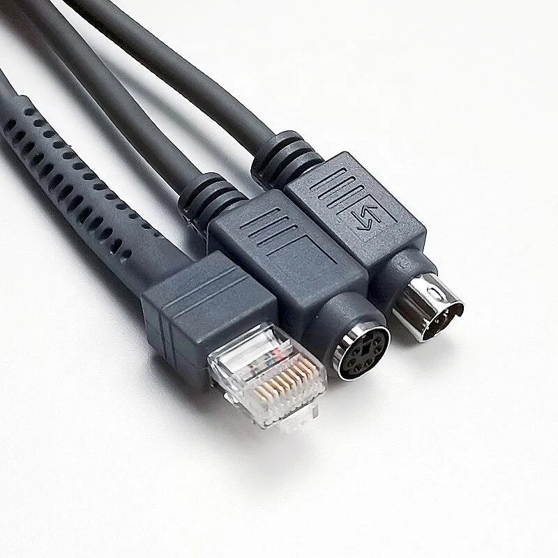 SOTESIN CBA-K01-S10PAR 3m barcode reader PS2 Keyboard Wedge data cable For Zebra Motorola Symbol LS2208 DS4208 DS6707 KBW cabel