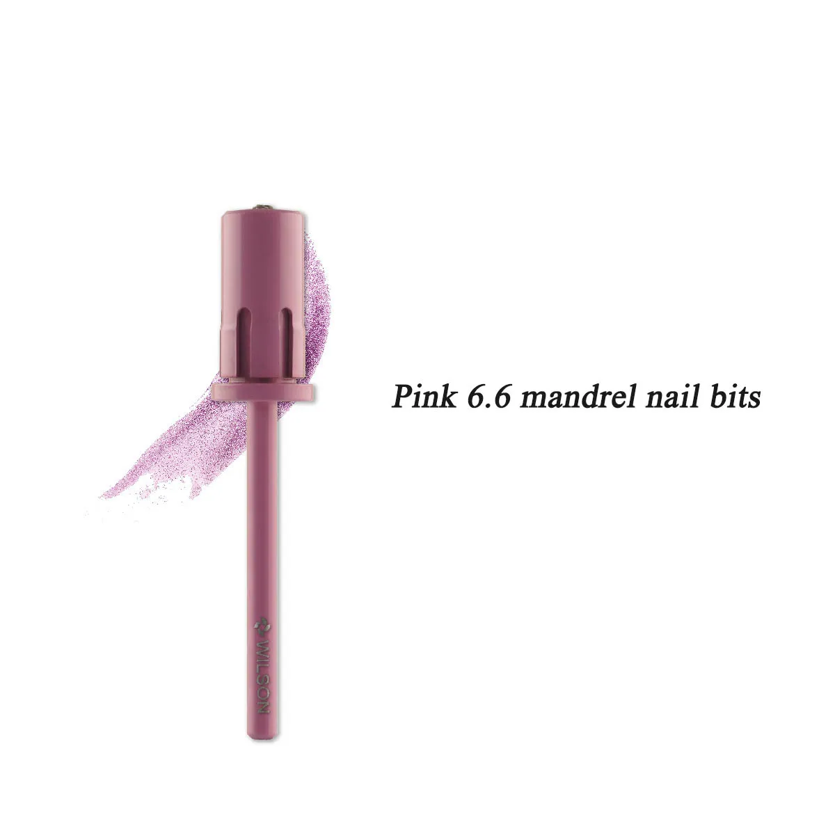 3/32' Carbide Custom Logo Pink Nail Mandrel Bits Professional Manicure Sanding Band Mandrel