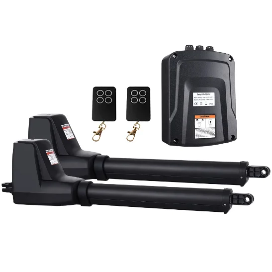 Swing Gate Motor Dual Swing Gate Opener Heavy Duty Automatic Gate Motor for Double Swing Gates Up to 18ft per Arm