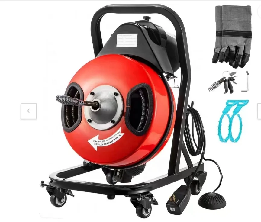 Drain Cleaner machine High-power pipeline cleaning kitchen sewer clogging pipe dredging electromechanical dredging device