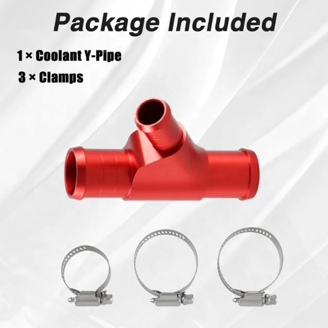 Weldless Aluminum Radiator Coolant Y-Pipe Coolant Hose Connector Fordd F-250 F-550 Super Duty 6.0L Powerstroke Diesel Engine