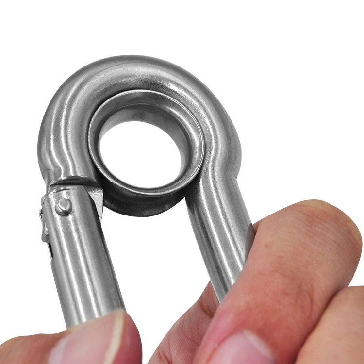 
Ailot 9*90mm Custom Steel Key Chain Oval Shape Large Locking Carabiner Clip Hooks 