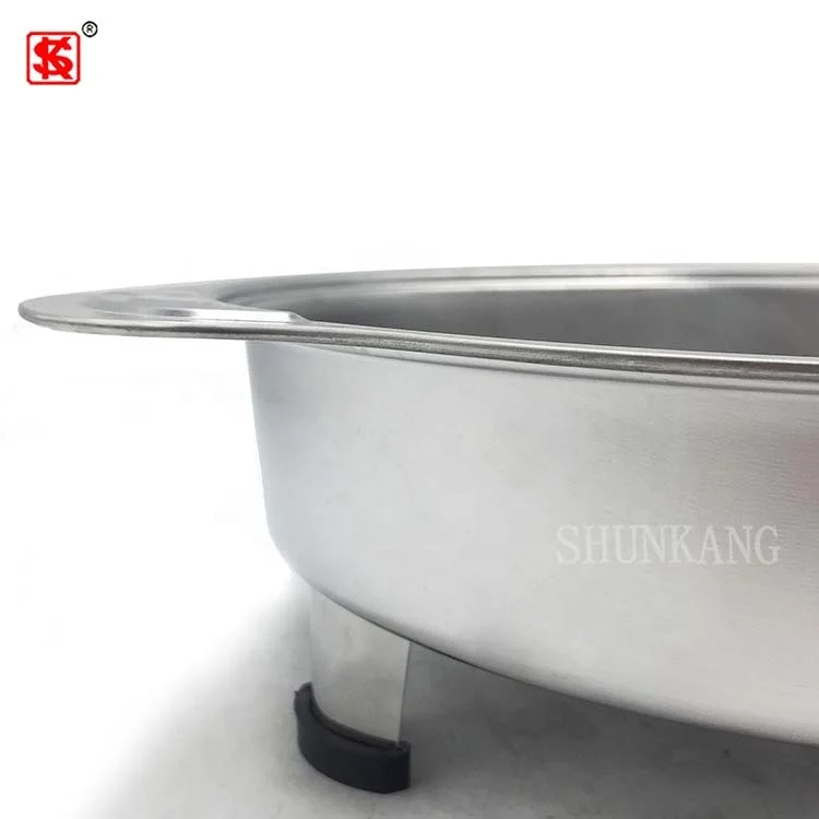 Hotel Stainless Steel buffet serving dish cheap Round chafing dish with lid