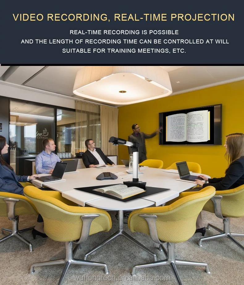 High Quality document camera A3 surface flattening Portable visual presenting realtime show document camera for books scanning