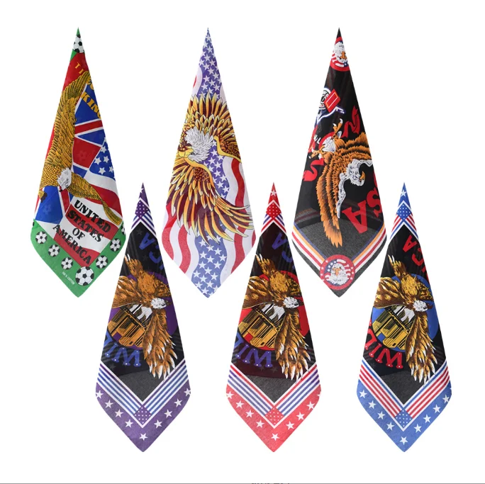 Wholesale Unisex 21 inches Square Paisley Scarf Basics Black 100% Cotton Bandana Handkerchiefs For Men Women