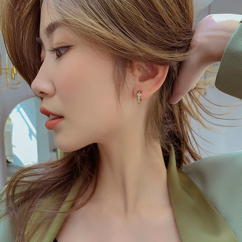 Duoying OEM Aretes Simple Dainty Fashion Geometric Titanium Steel 2022 New Earings Women