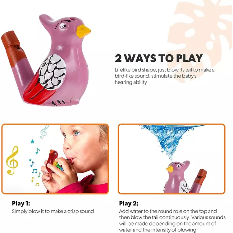 New Ceramic Clay Water Bird Whistle Animal Sound Whistle Kids Toys gift for kids