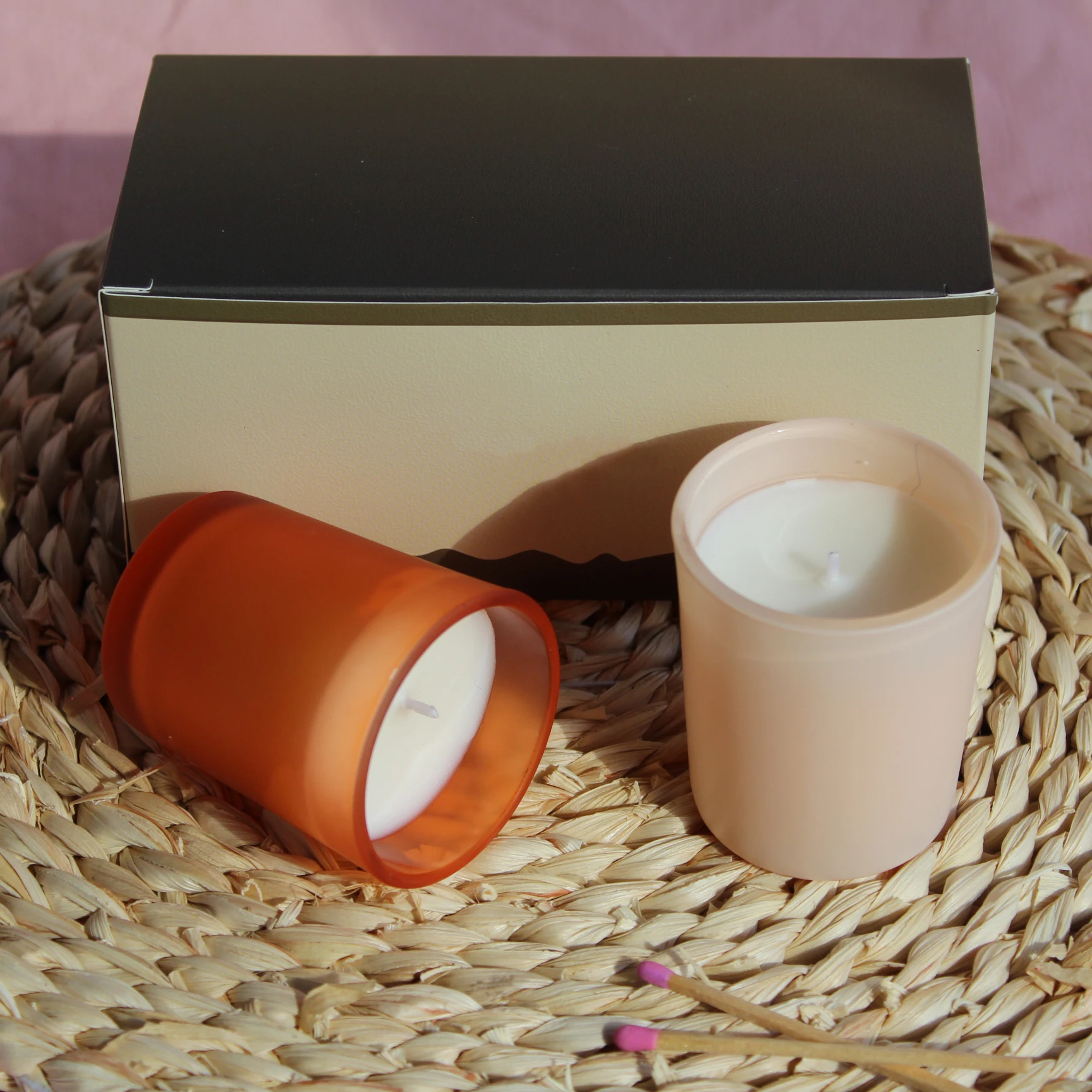 Wholesale Aromatherapy Scented Soy  Glass Jar Candle Gift Set Luxury Home Decor Candle