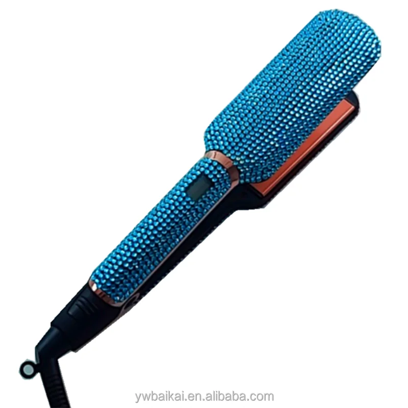 bling curling iron Electric flat iron Crystal Diamond infrared Hair Straightener rhinestone Ceramic Fast Heating Irons