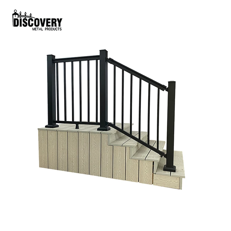 Custom aluminium wall mounted handrail railing system with handrail posts of temporary handrail for stairs