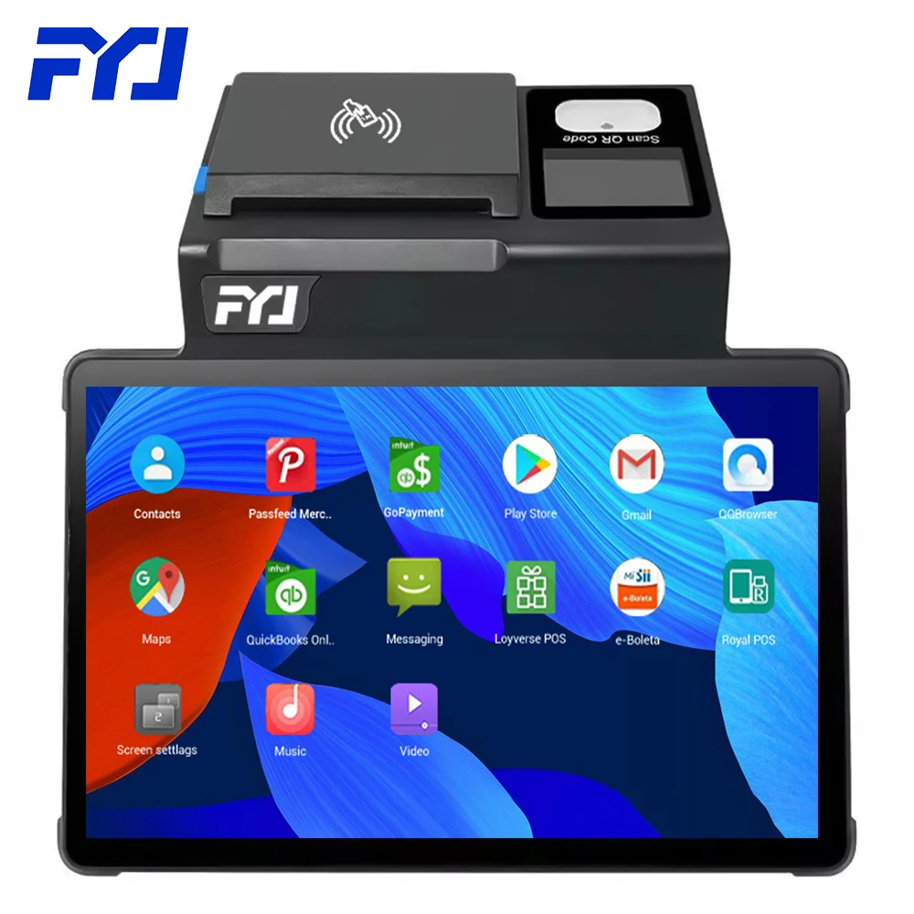 FYJ F1-T1 11' 3+16G Pos Terminal Octa Core All-in-one Billing Checkout Cashier Pos Machine Tablet with 80mm Printer