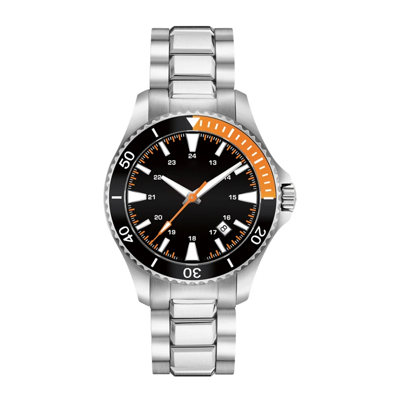 High-quality Luxury Dive Watch Sapphire Glass Stainless Steel Rubber Watch Diving