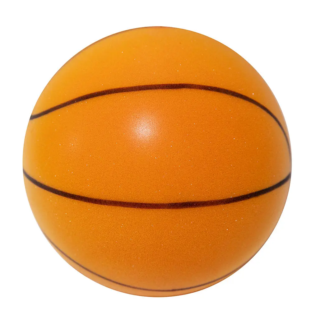 Kids silent soft training ball 24cm pu foam basketball lightweight for various indoor activities