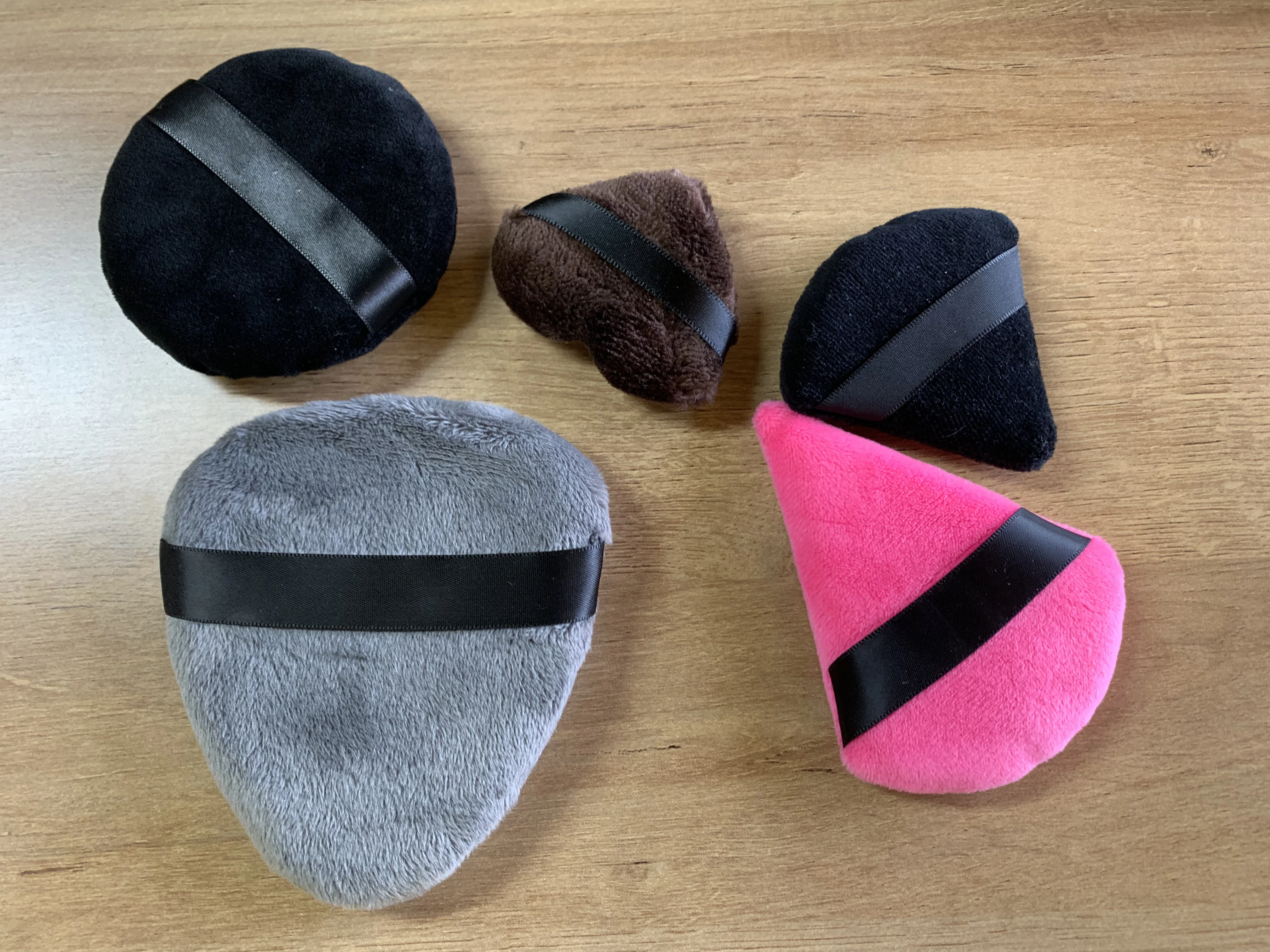 OUMO-многоцветная пуховка из 100% хлопка круглой/треугольной/форме сердца для косметического макияжа