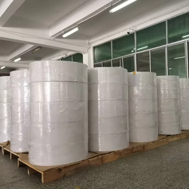 Manufacturers Supply 75mRemovable Label PP Synthetic Paper Label Roll Copper Plate Self-adhesive Material Adhesive Jumbo Roll