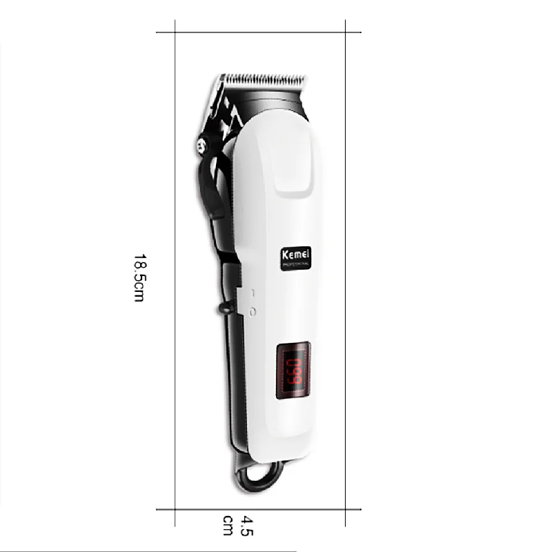 kemei KM-809A  electric hair trimmer with LCD professional hair clipper cordless trimmer