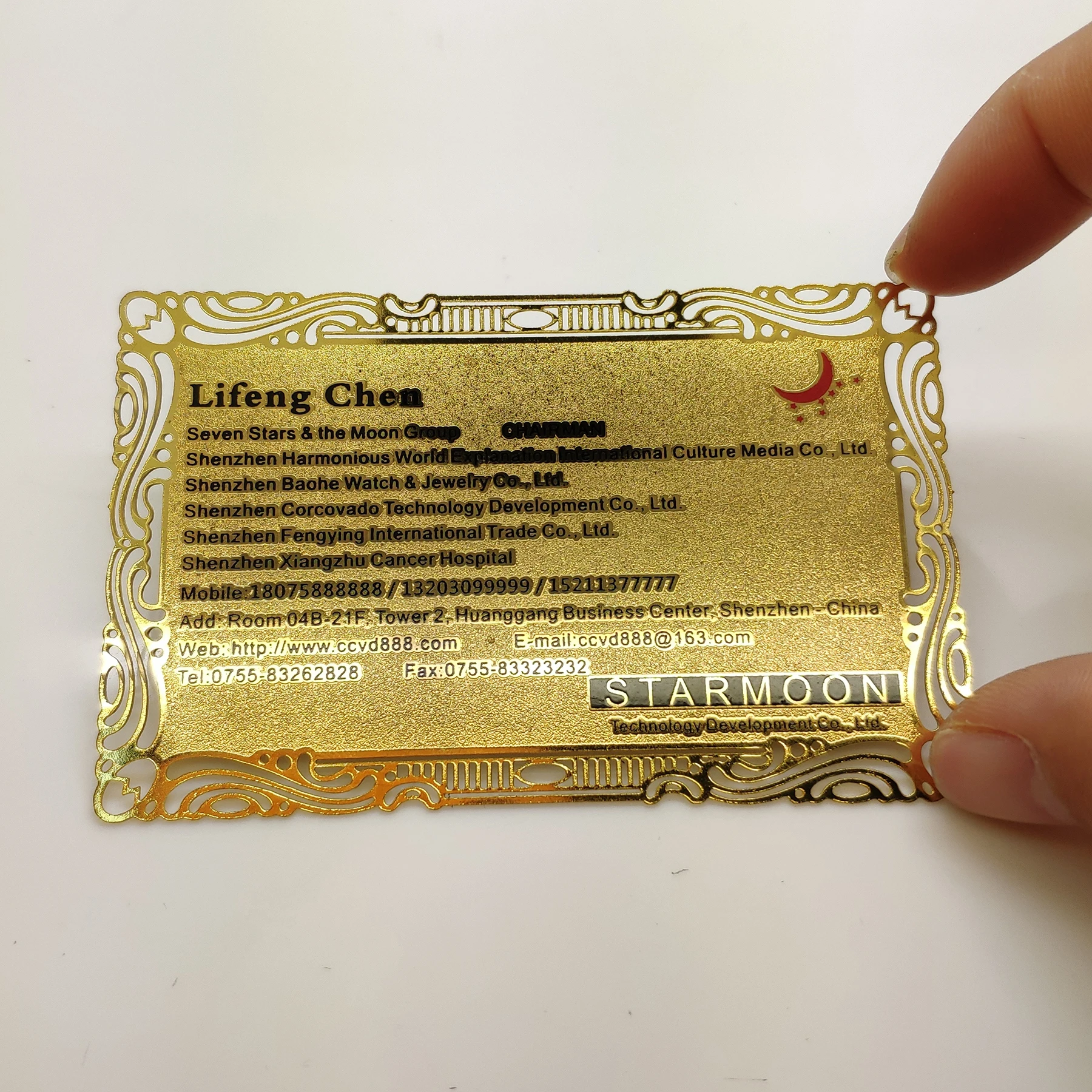 
Luxury design cheap printed stainless steel metal business card 