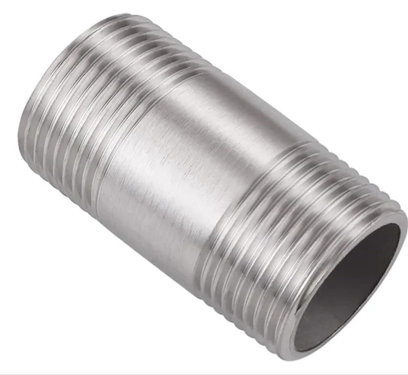304 Stainless SteeLPipe Fitting,Threaded Nipple Pipe